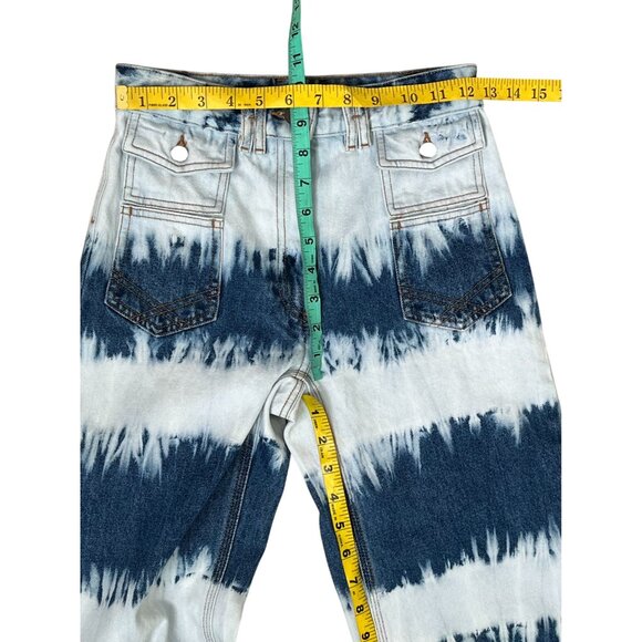 Gerard Darel Tie-Dye Wide-Leg Denim Jeans (High Rise) Size 34 EU, US 2 - Picture 12 of 13